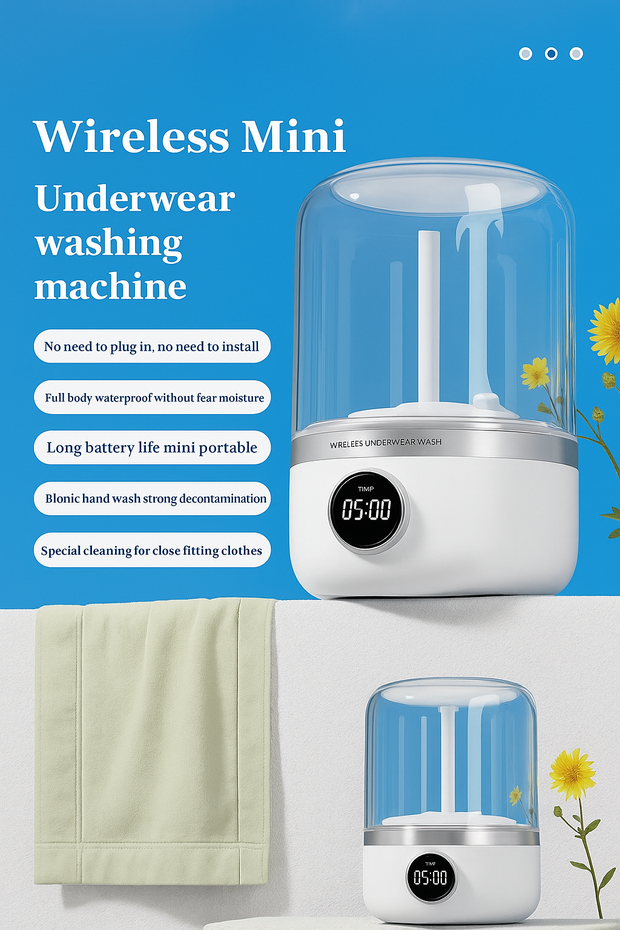 Portable Mini Washing Machine For Men's And Women's Underwear